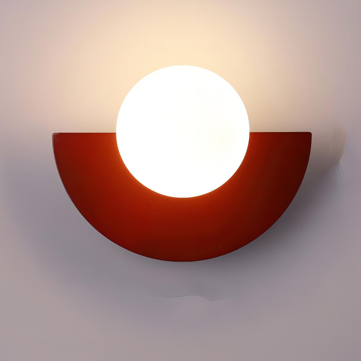 Bondilane — Modern Semicircle Wall Light with Round Glass Shade