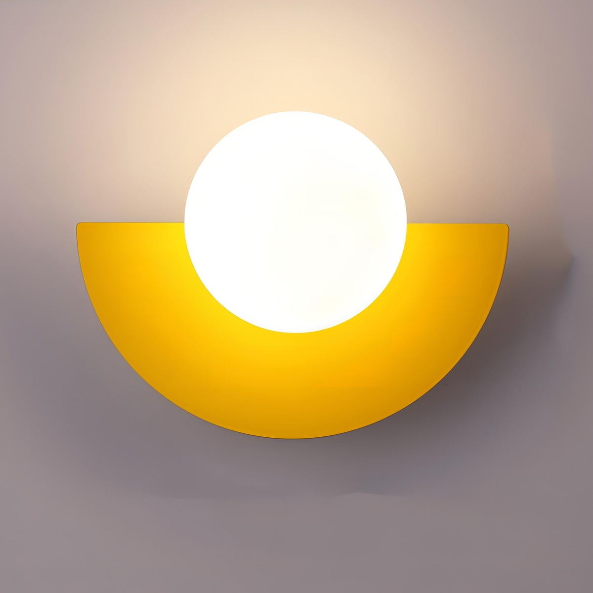 Bondilane — Modern Semicircle Wall Light with Round Glass Shade