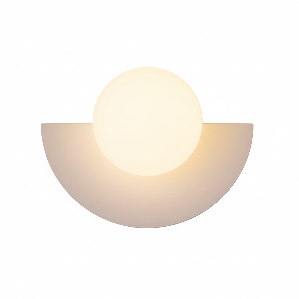 Bondilane — Modern Semicircle Wall Light with Round Glass Shade