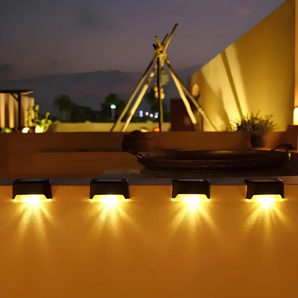 Bondilane — Outdoor Sensor LED Weather-Resistant Solar Step Lights for Stairs, Garden Paths and Patios