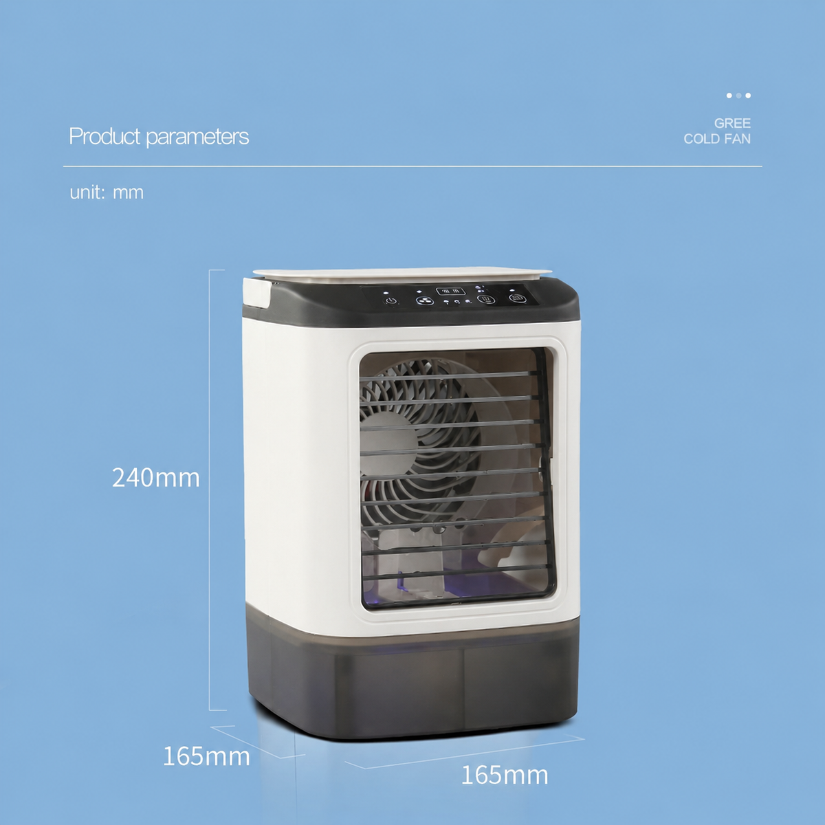 Bondilane — Portable Air Cooler Fan Bladeless Misting Cooler Ice Box USB Desk