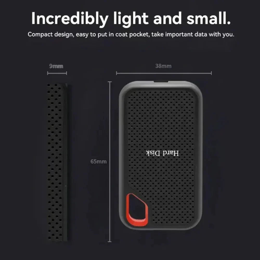 Bondilane — Portable External SSD Drive Shockproof USB-C High Speed Storage