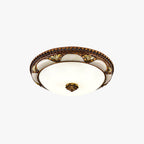 Bondilane — Retro Circular Floral Glass LED Ceiling Light for Modern Interior
