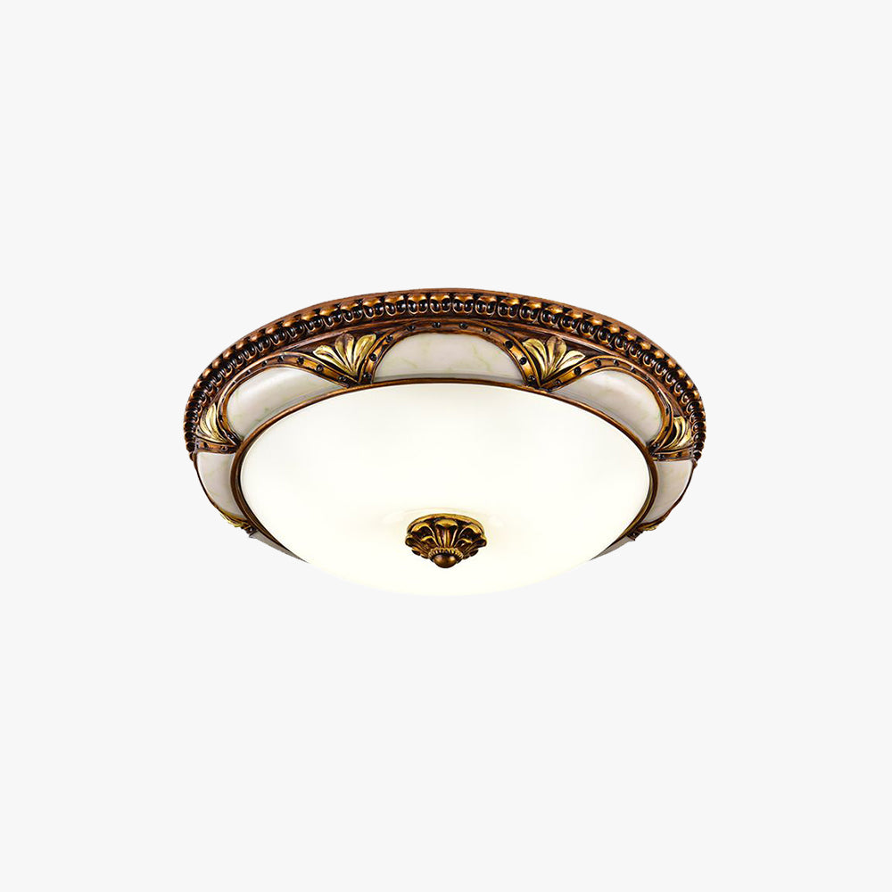 Bondilane — Retro Circular Floral Glass LED Ceiling Light for Modern Interior