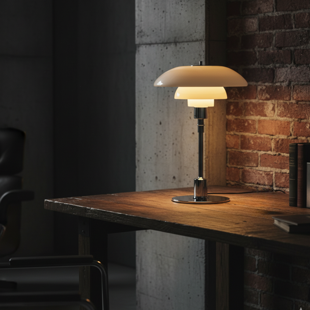 Bondilane — Scandinavian Bedside Table Lamp with Minimalist Glass Shade