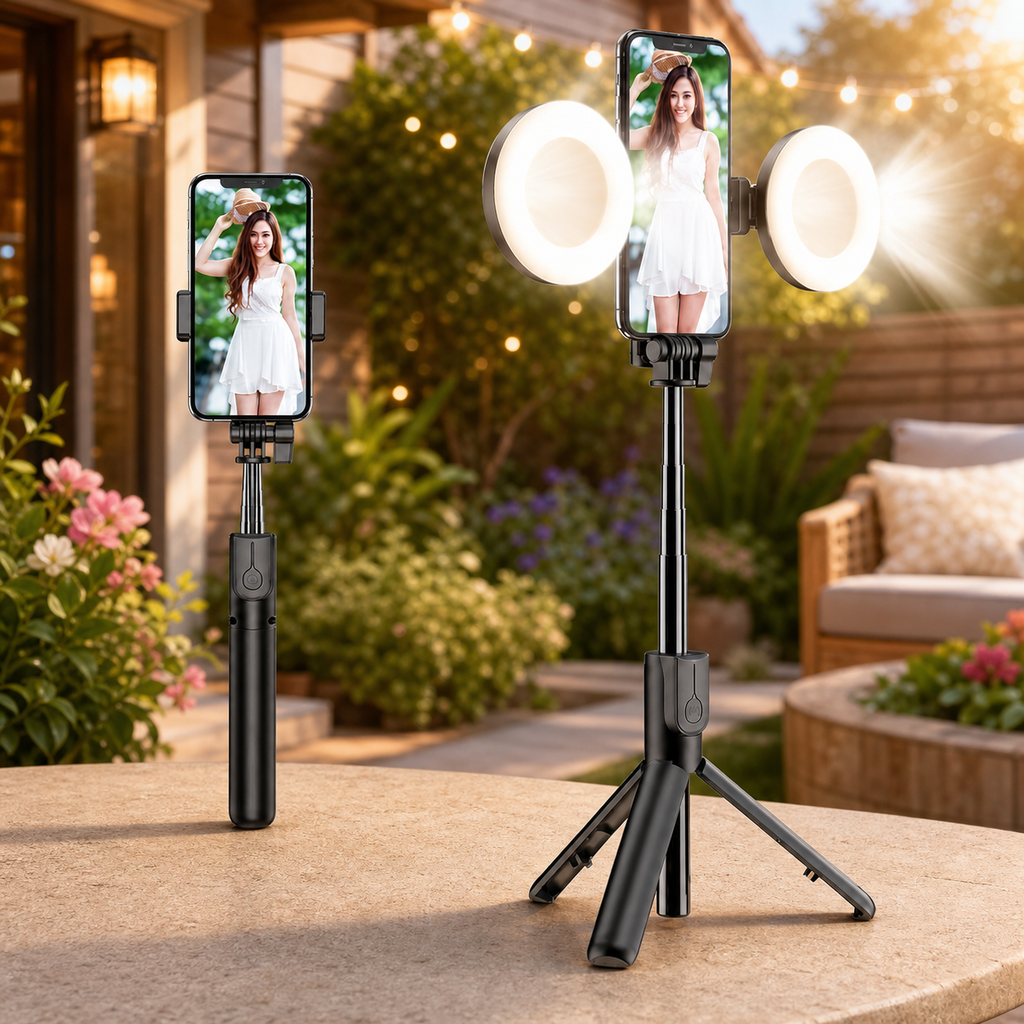 Bondilane — Selfie Stick Tripod Combo 65.7" Extendable Bluetooth Remote Phone Stand