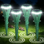 Bondilane — Solar Mole Repellent Stakes Waterproof Sonic Vole Gopher Deterrent Yard