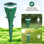 Bondilane — Solar Mole Repellent Stakes Waterproof Sonic Vole Gopher Deterrent Yard
