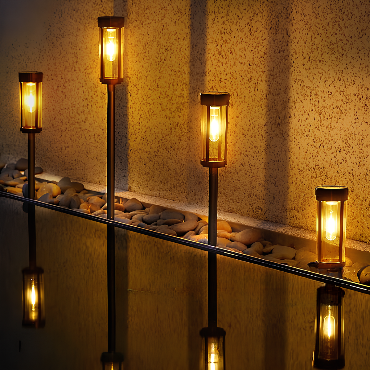 Bondilane — Solar Torch Light - Flickering Flame Garden Lamp for Outdoor Use