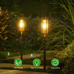 Bondilane — Solar Torch Light - Flickering Flame Garden Lamp for Outdoor Use