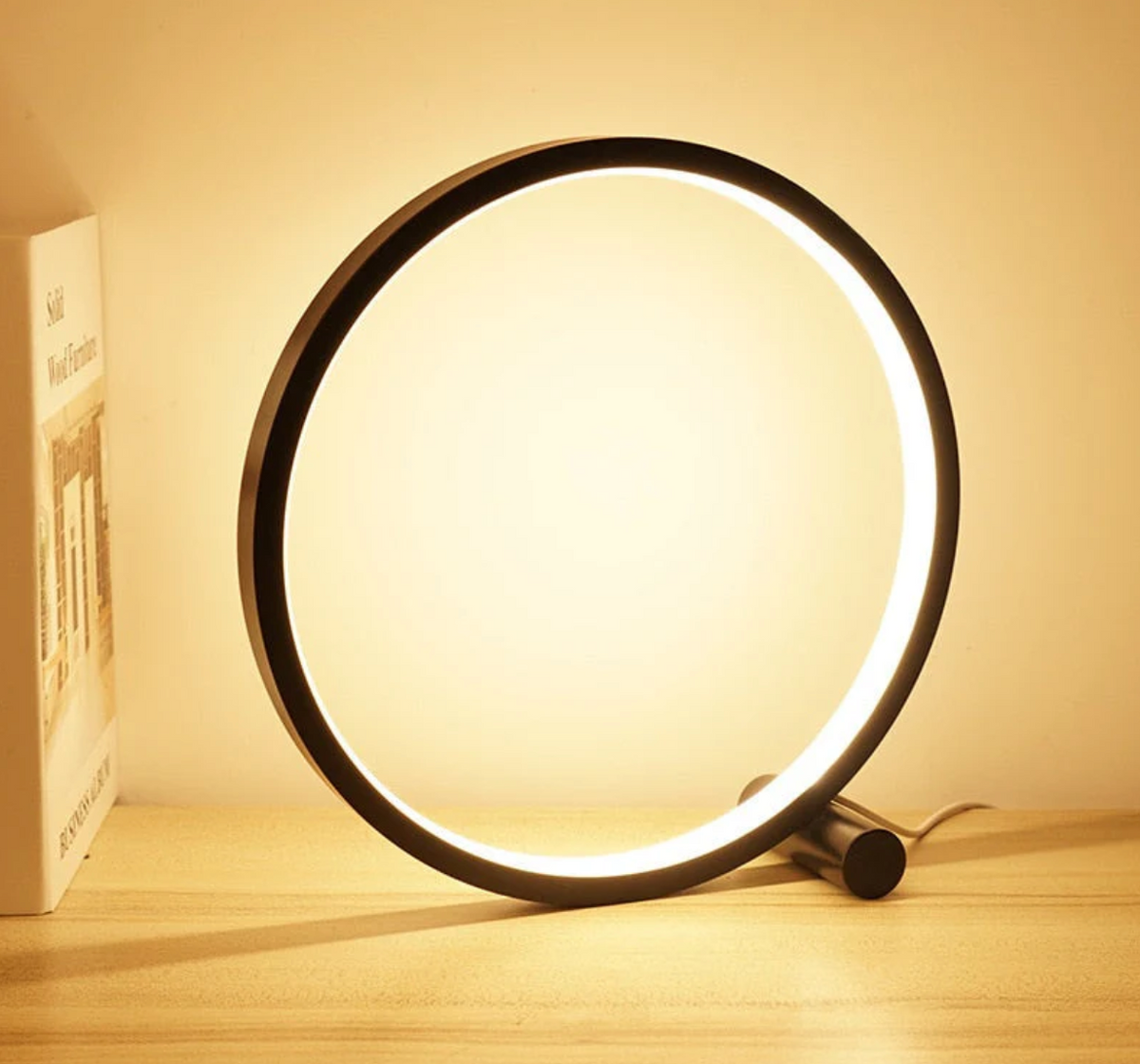 Bondilane — Versatile Atmospheric Circle LED Table Lamp with Touch Control and Stepless Dimming