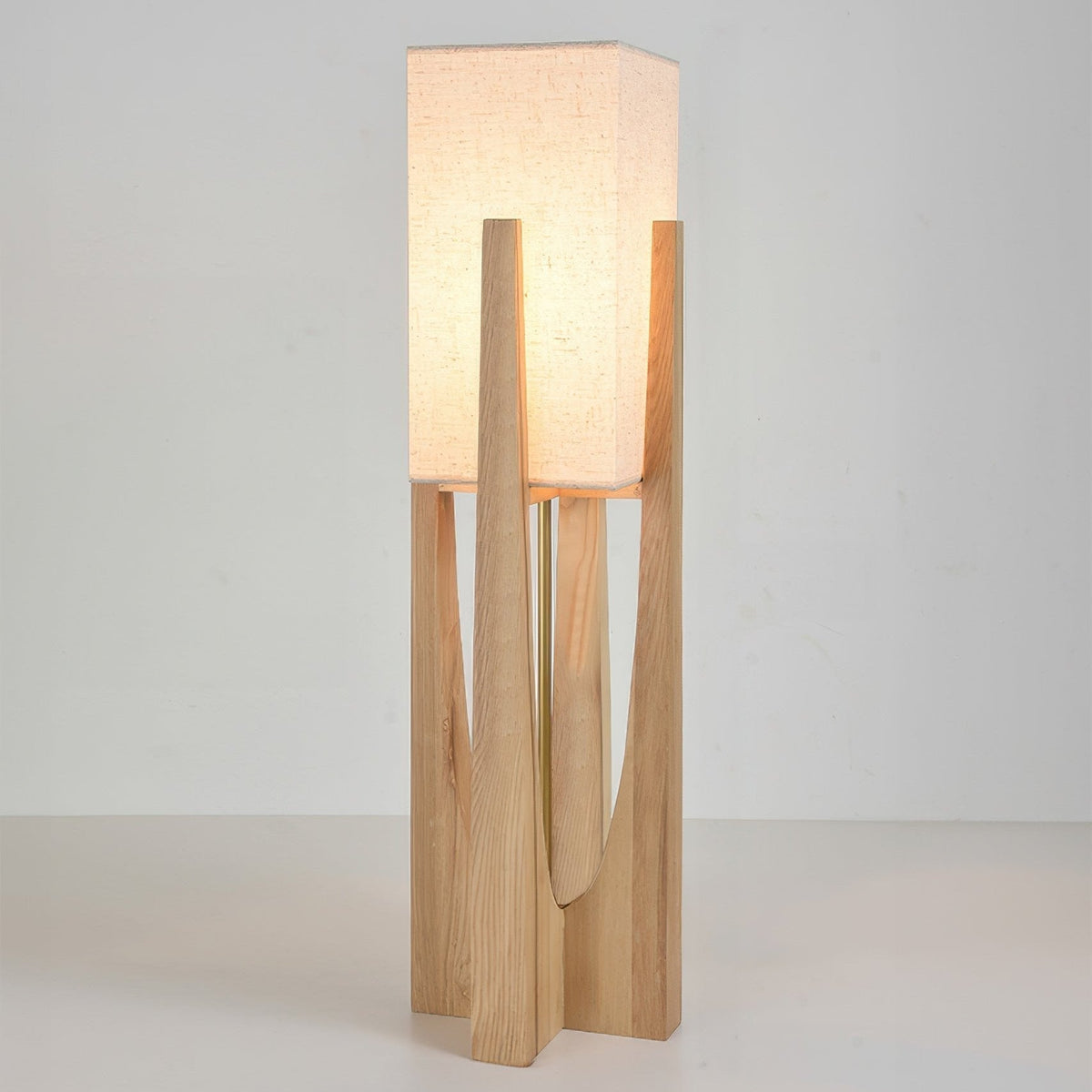 Bondilane — Versatile Wabi-Sabi Japanese Style LED Floor Lamp with Sturdy Wooden Base