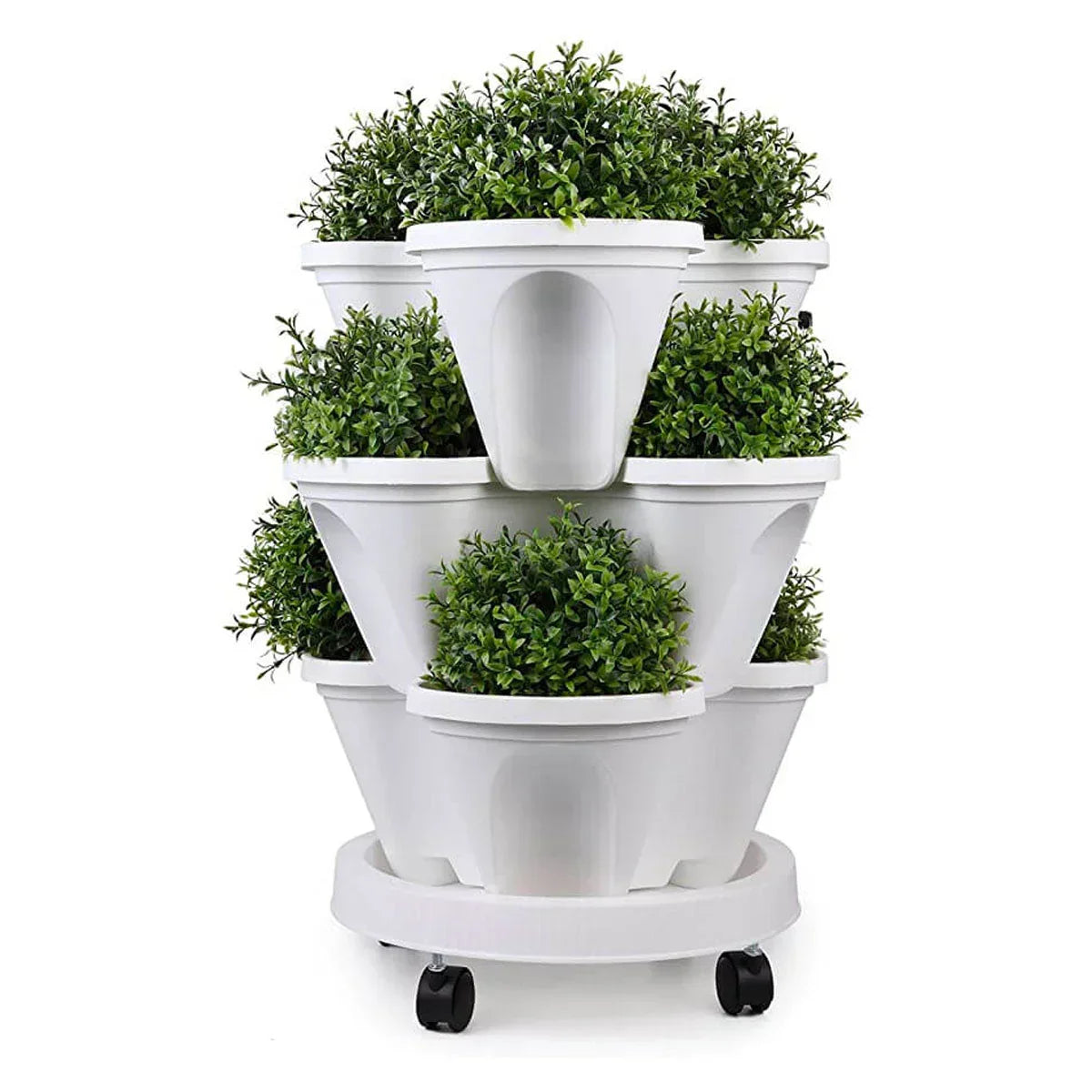 Bondilane — Vertical Stackable Plant Pots with Wheels