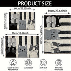 Bondilane — Striped Cartoon Cat Rug Waterproof Soft Floor Mat
