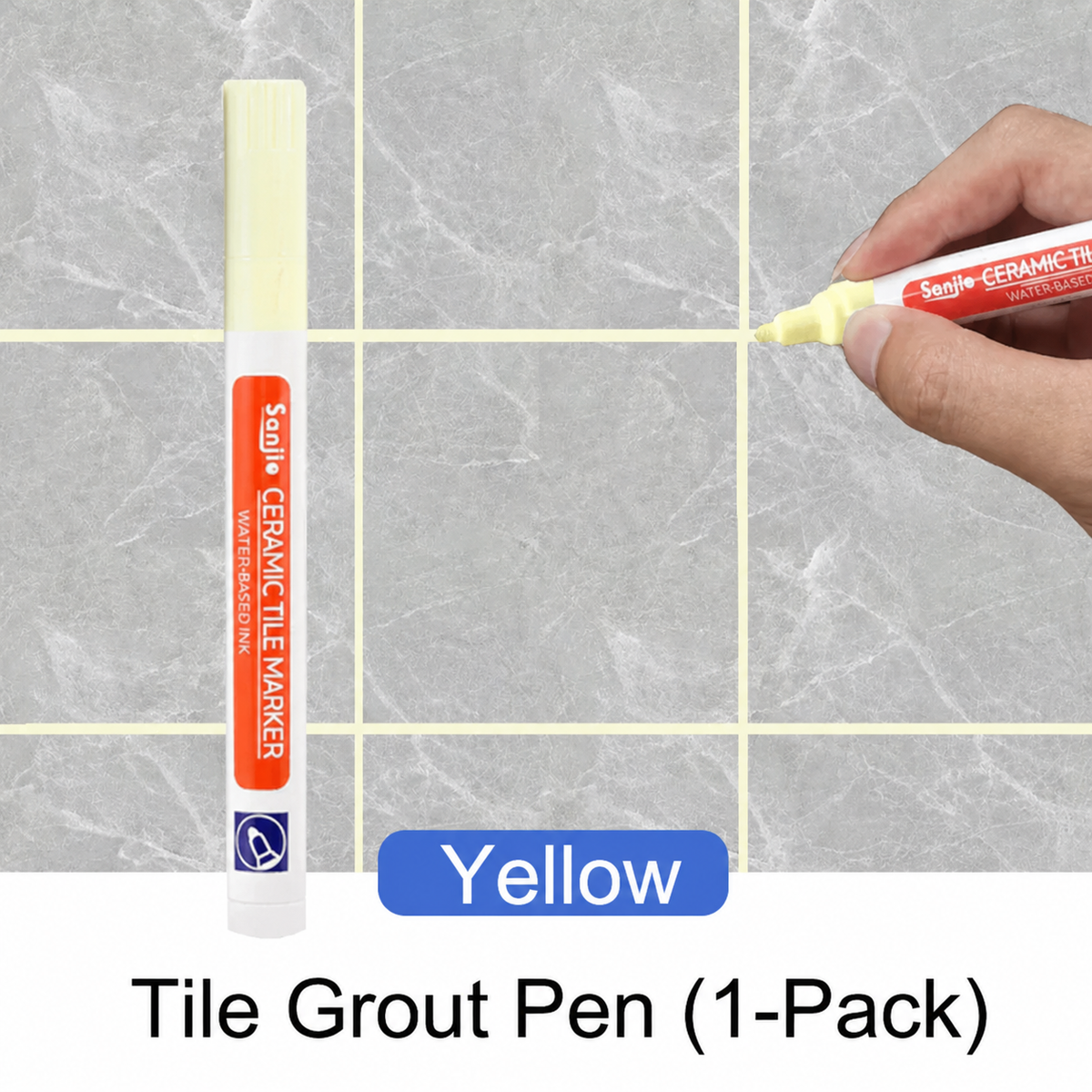 Bondilane — Waterproof Grout Pen White Mold Resistant Tile Marker Restorer