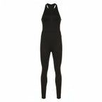 Bondilane — Women's Workout Jumpsuit Backless Zip Front Sleeveless Bodysuit