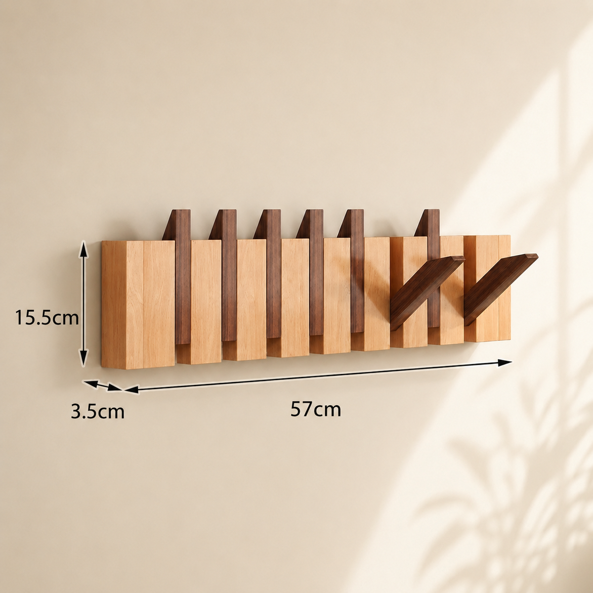 Bondilane — Wooden Space-Saving Wall-Mounted Piano Hanger Rack