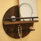 Wooden Key Holder Wall Mounted Entryway Organizer Shelf - Image 3