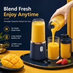 Portable USB Rechargeable Juicer Blender with 2 Cups