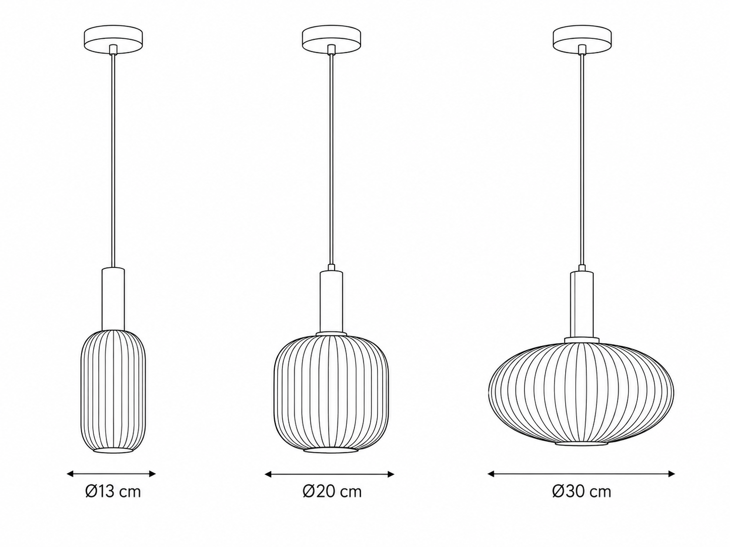 Retro Glass Wave Pendant Light