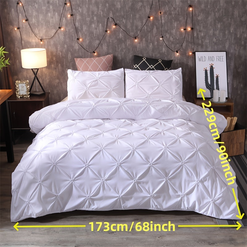 White Pintuck Quilts Cover Set