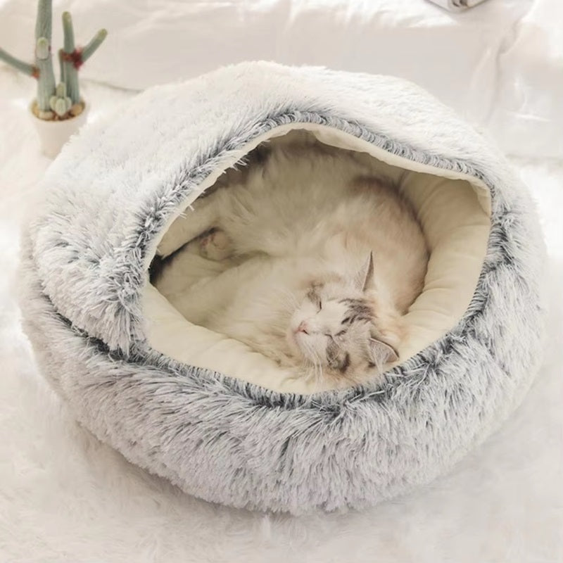 Calming Dog Beds with Enclosed Cave Design