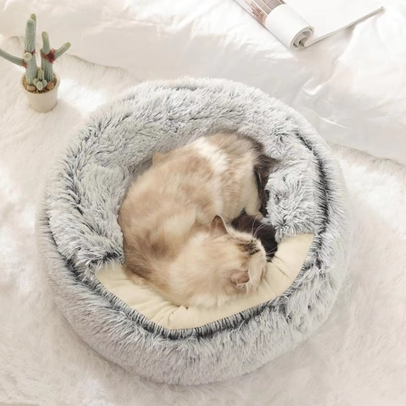 Calming Dog Beds with Enclosed Cave Design