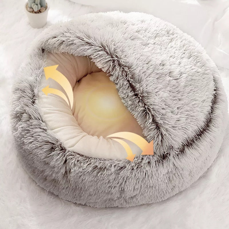 Calming Dog Beds with Enclosed Cave Design