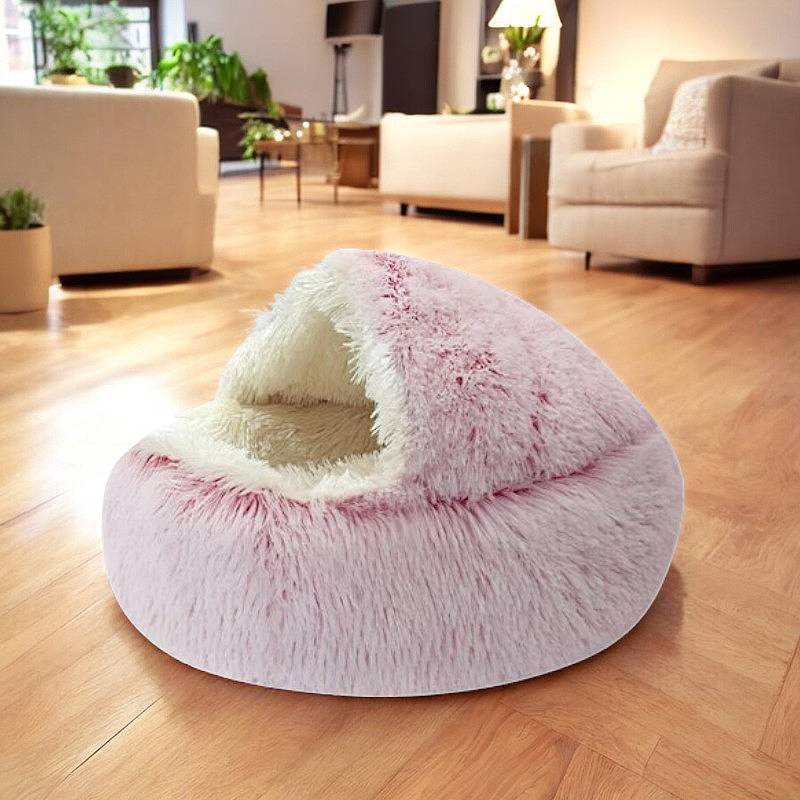 Calming Dog Beds with Enclosed Cave Design