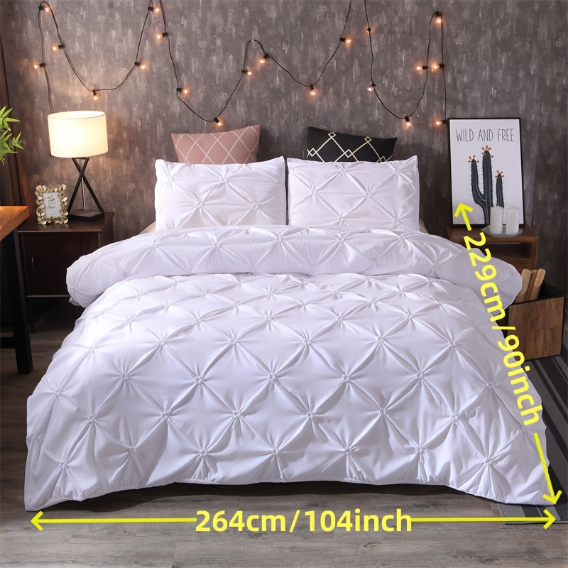 White Pintuck Quilts Cover Set