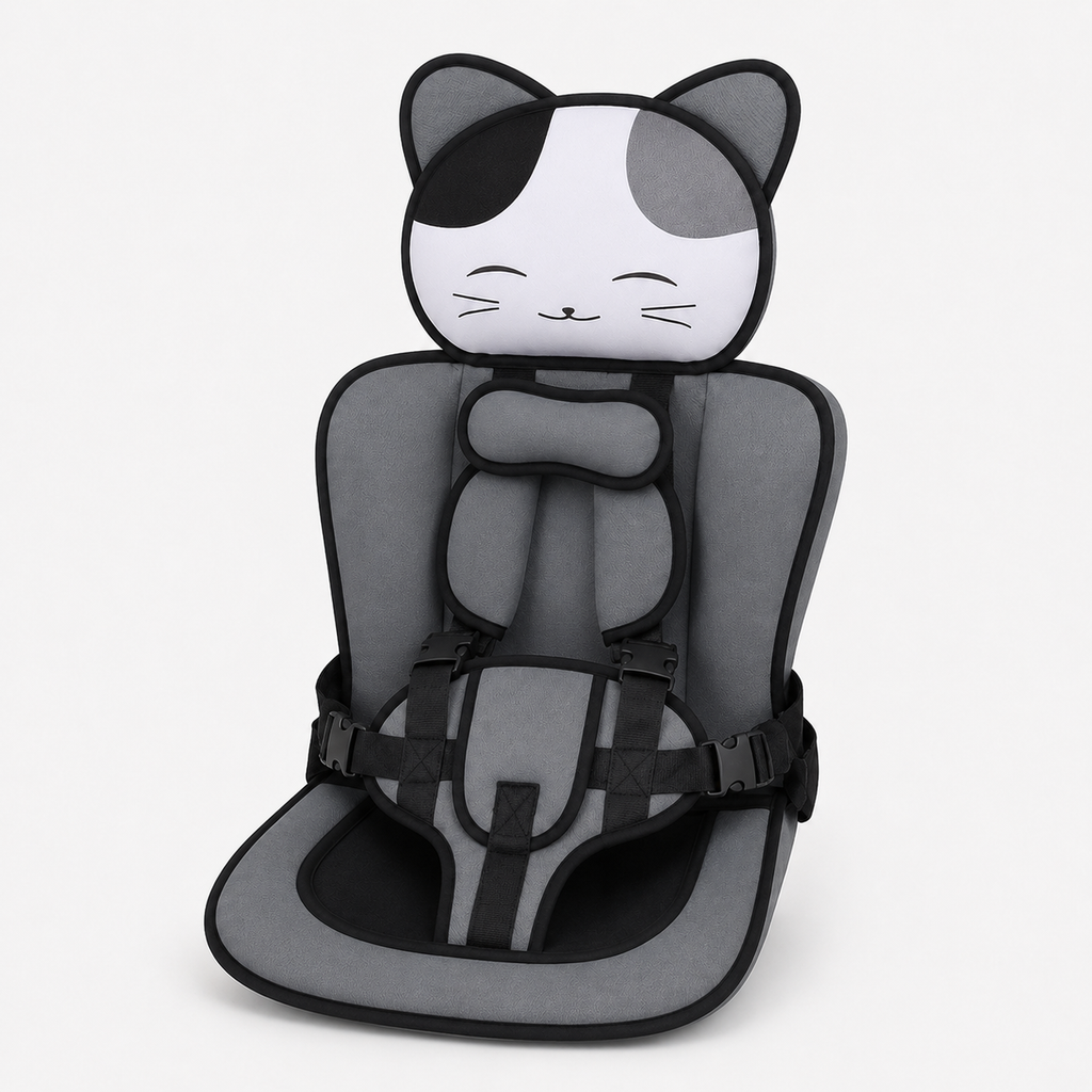Cute Cat Kids Seat Cushion with Adjustable Straps