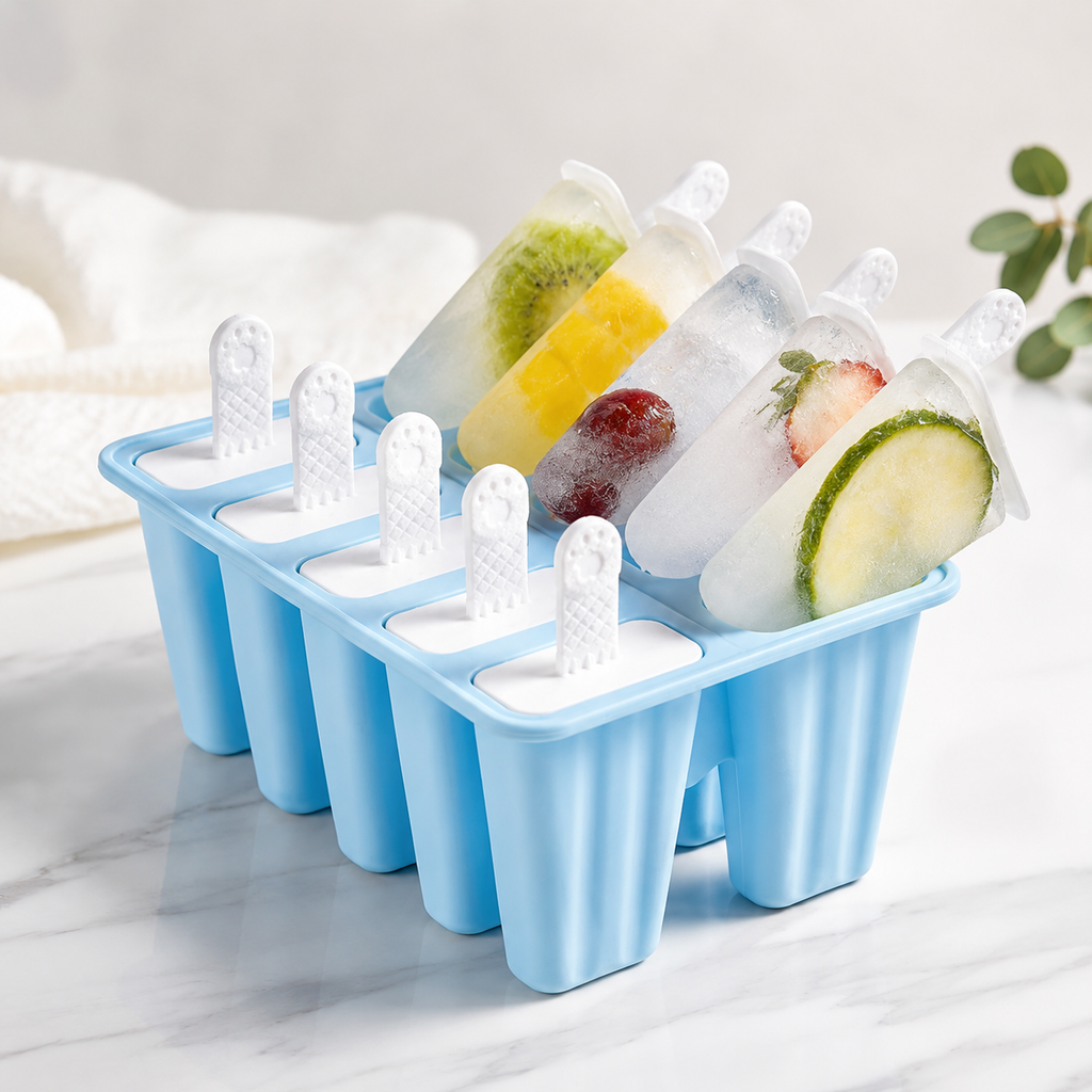 Silicone Ice Pop Mold with Sticks for Homemade Frozen Treats