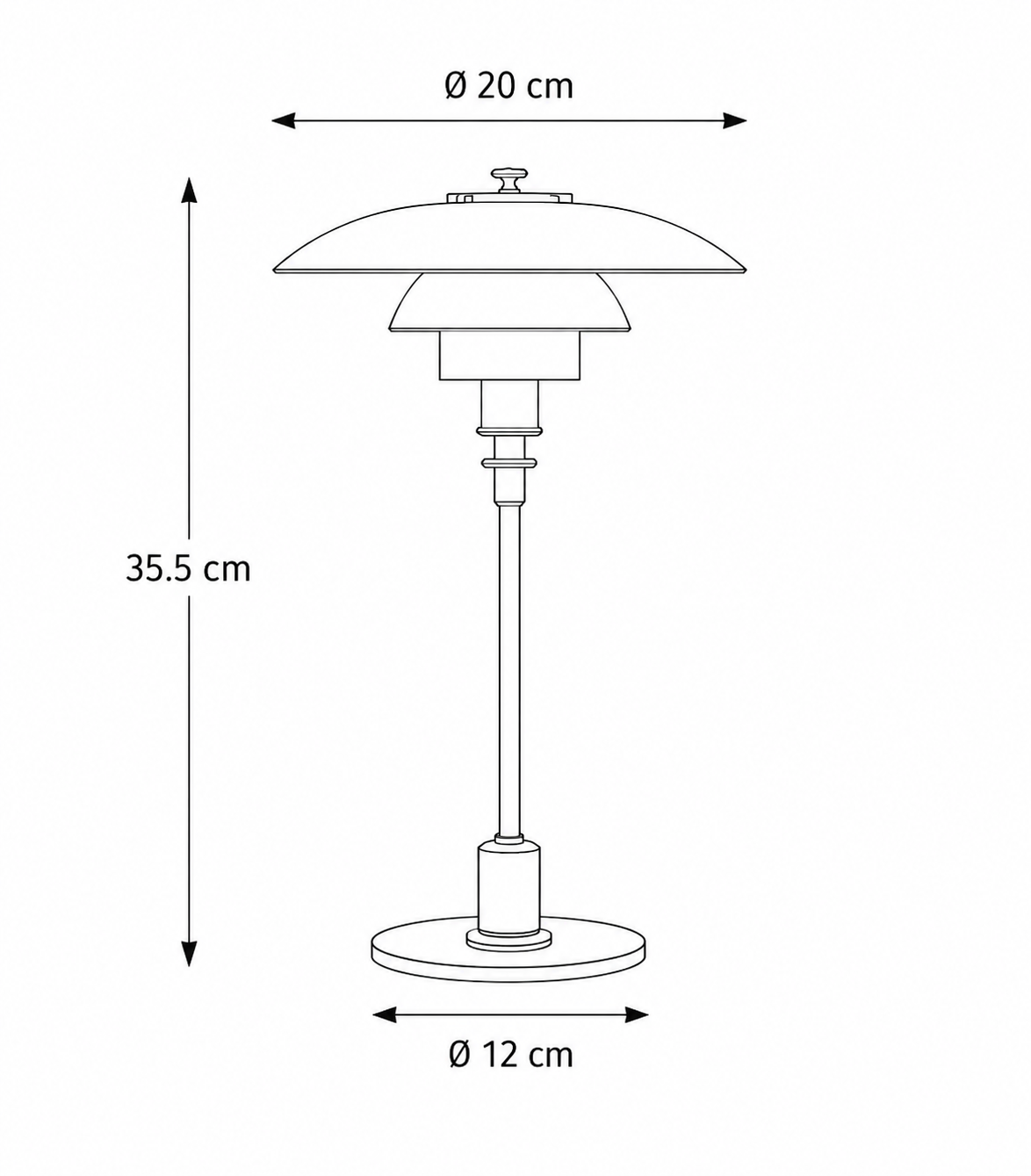 Scandinavian Bedside Table Lamp with Minimalist Glass Shade