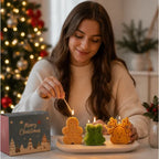 4 Piece Christmas Shaped Wax Candle Set Scented - Image 13