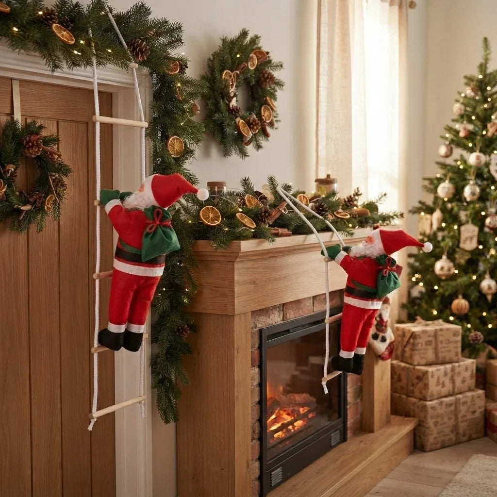 Fabric Climbing Santa Christmas Decoration Rope Ladder - Image 6