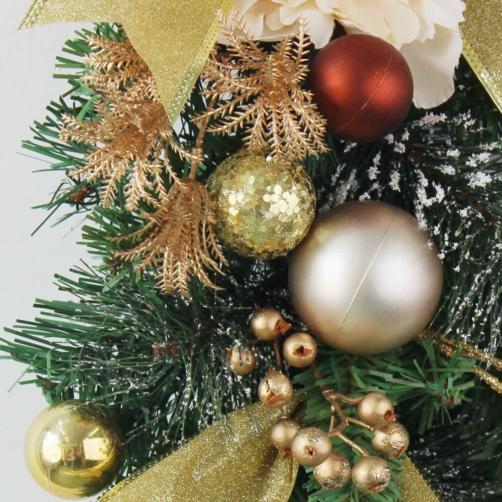 Decorated Artificial Pine Christmas Garland Mesh Ribbon - Image 10