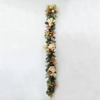 Decorated Artificial Pine Christmas Garland Mesh Ribbon - Image 13