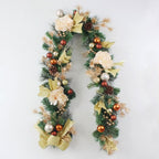 Decorated Artificial Pine Christmas Garland Mesh Ribbon - Image 6