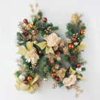 Decorated Artificial Pine Christmas Garland Mesh Ribbon - Image 7