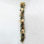 Decorated Artificial Pine Christmas Garland Mesh Ribbon - Image 9