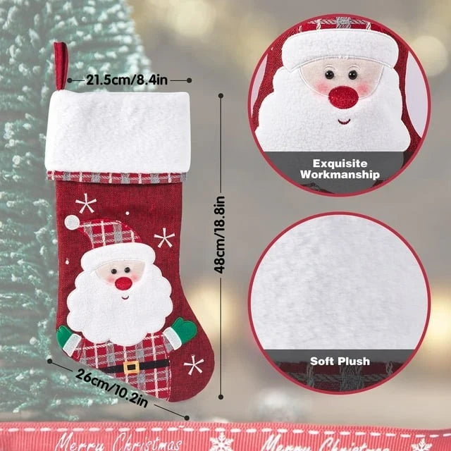 2 Pack Christmas Stockings Plush Cuff - Image 10