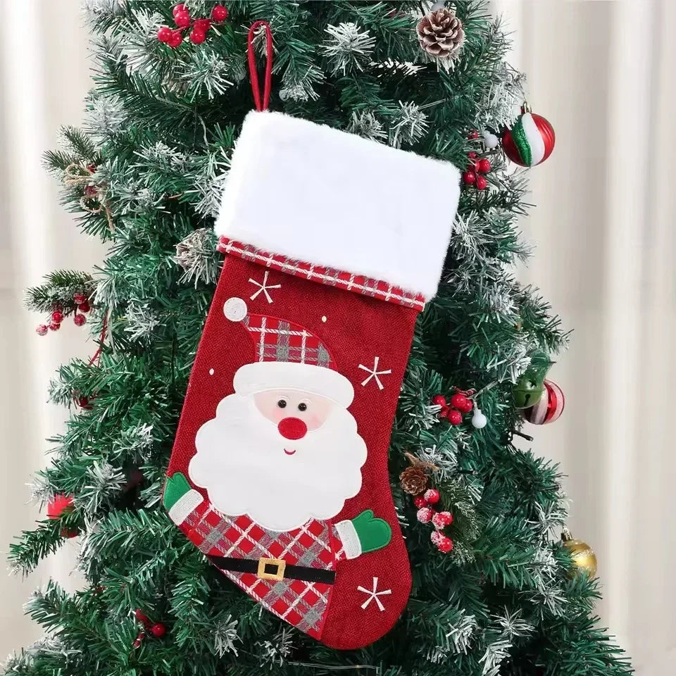 2 Pack Christmas Stockings Plush Cuff - Image 4