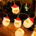 20 Santa Head LED Christmas String Lights Battery Operated - Image 9