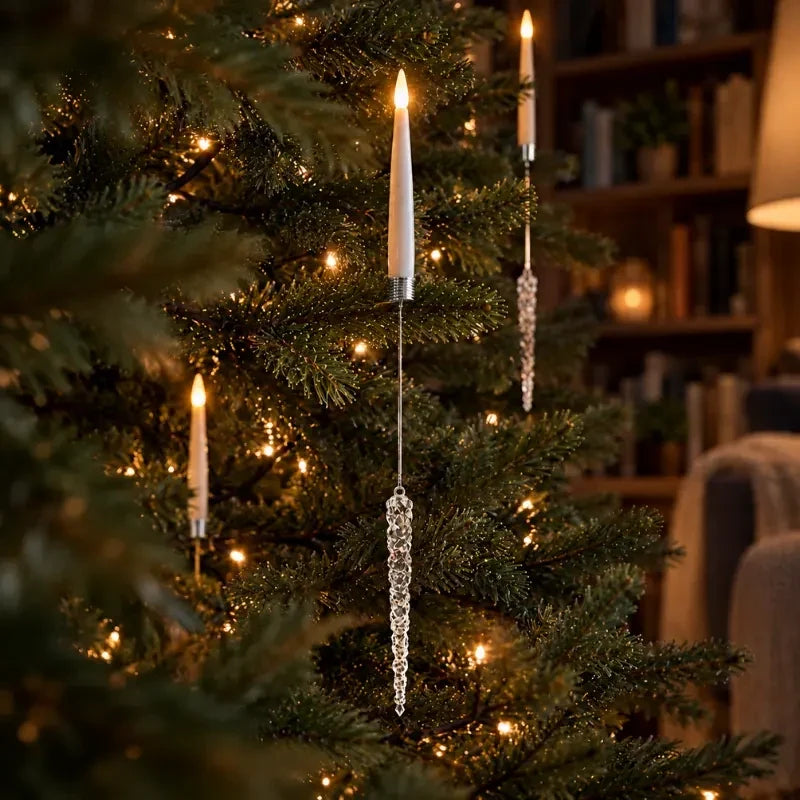 Hanging LED Christmas Tree Candles Flickering Flame - Image 11