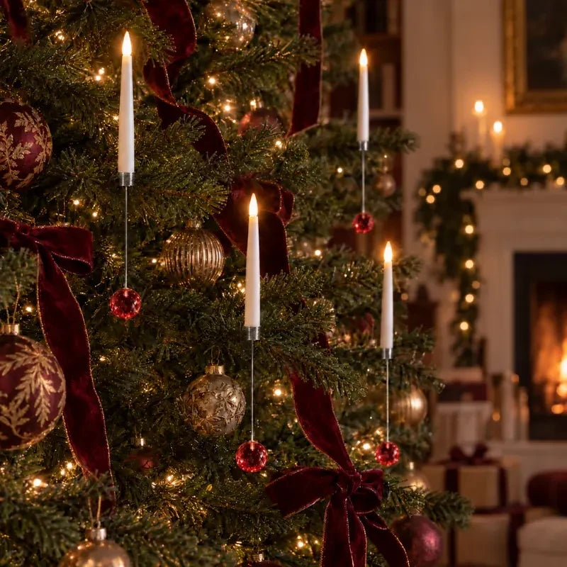 Hanging LED Christmas Tree Candles Flickering Flame - Image 14