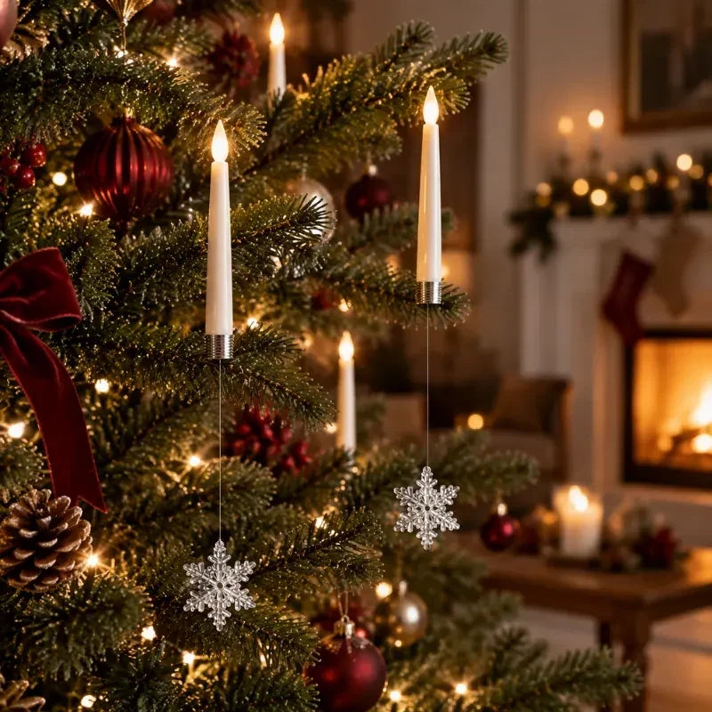 Hanging LED Christmas Tree Candles Flickering Flame - Image 15