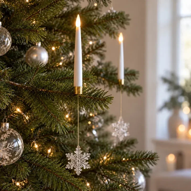Hanging LED Christmas Tree Candles Flickering Flame - Image 3