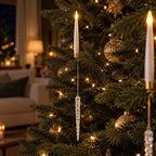 Hanging LED Christmas Tree Candles Flickering Flame - Image 4