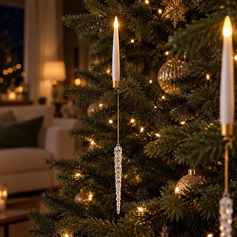 Hanging LED Christmas Tree Candles Flickering Flame - Image 4