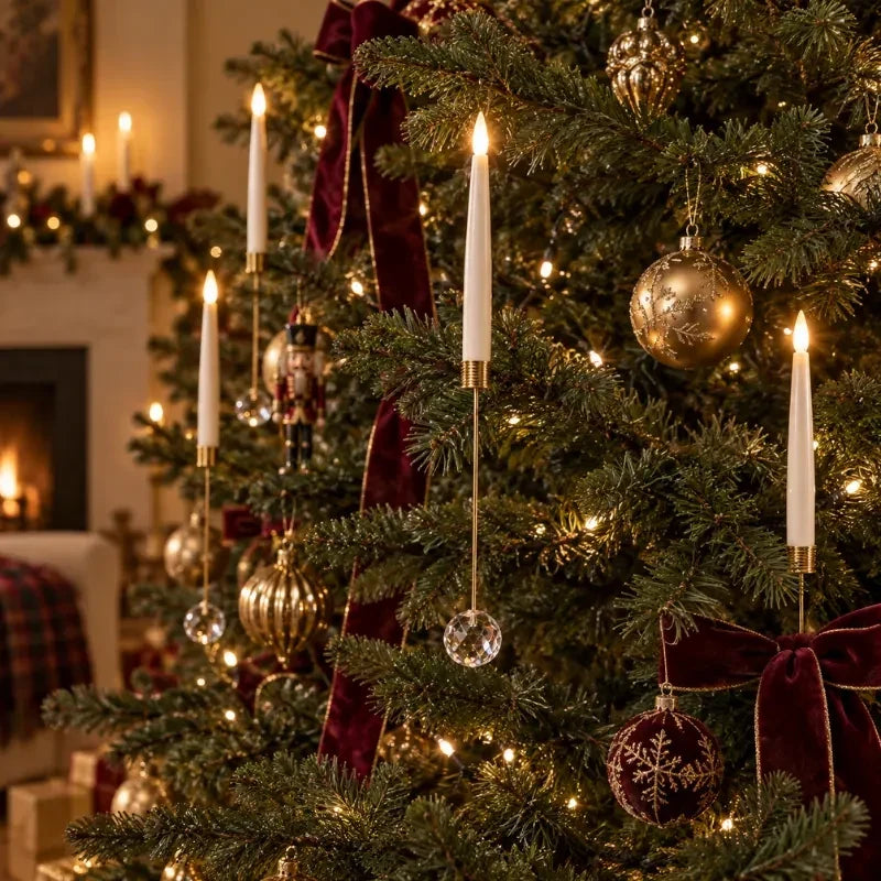 Hanging LED Christmas Tree Candles Flickering Flame - Image 5